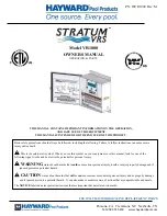 Hayward Stratum VRS Owner'S Manual preview