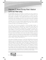 Preview for 24 page of Hayward Summit Heat Pump Owner'S Manual