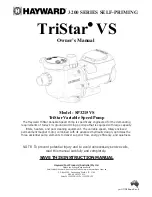 Hayward TriStar VS SP3215VS Owner'S Manual preview