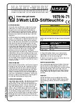 Hazet 1979 N-71 Instruction Manual preview