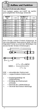 Предварительный просмотр 10 страницы Hazet System 5000 CLT Operating Instructions Manual