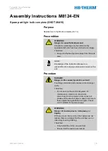 Preview for 1 page of HB-THERM M8124-EN Assembly Instructions