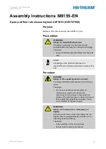 HB-THERM M8155-EN Assembly Instructions preview