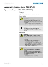 Preview for 1 page of HB-THERM T25932-1 Assembly Instructions