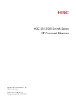 Preview for 1 page of HBC H3C S5130-E Series Manual