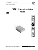 Предварительный просмотр 1 страницы HBC TC 695 User Manual