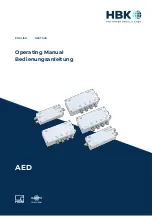 HBK AED 9101D Operating Manual preview