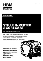 Preview for 1 page of HBM Machines 55019HBM Instruction Manual