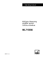 HBM ML71BS6 Operating Manual предпросмотр