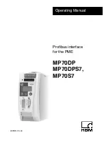 HBM MP70DP Operating Manual preview