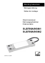 Предварительный просмотр 1 страницы HBM SLB700A/06VA1 Mounting Instructions