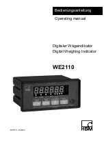 HBM WE2110 Operating Manual preview