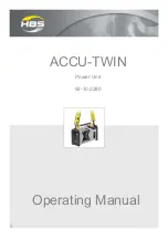 HBS ACCU-TWIN 92-10-2280 Operating Manual предпросмотр