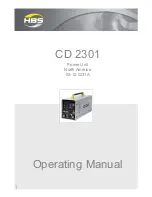 Preview for 1 page of HBS CD 2301 Operating Manual