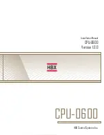 HBX CPU-0600 Installation Manual preview