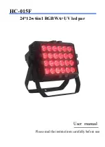 Preview for 1 page of HC Stage Lighting HC-015F User Manual