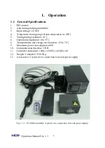 Предварительный просмотр 3 страницы HCP TC-038D Operation Manual