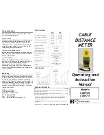 Preview for 1 page of HD Electric CDM-50 Operating And Instruction Manual