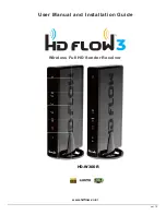 Preview for 1 page of HD Flow HD-W300R User Manual And Installation Manual