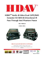 Hdav HDMI-C5IRB User Manual preview