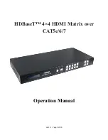 Preview for 1 page of HDBaseT CAT5e/6/7 Operation Manual