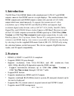 Preview for 2 page of HDBaseT CAT5e/6/7 Operation Manual