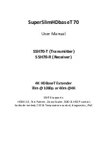 HDBaseT SSH70 User Manual preview