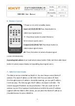 Предварительный просмотр 10 страницы HDCVT TECHNOLOGY HDM-B88 User Manual