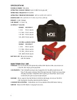 Preview for 6 page of HDE HVA-2000 Operating Instructions Manual