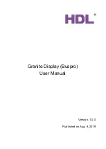 HDL Buspro User Manual preview