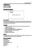 HDMI SX-MX03 Operating Instructions preview
