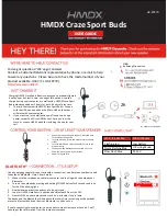 HDMX Audio HMDX Craze Sport Buds User Manual And Warranty Information preview