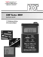 Предварительный просмотр 1 страницы HDT 8001 Instruction Manual