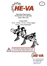 Preview for 1 page of HE-VA Combi-Tiller 4.0 m hydraulic Operating Instructions, Declaration Of Conformity, Spare Parts List