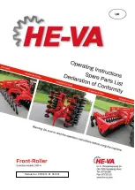 HE-VA Front-Roller Operating Instructions Manual preview