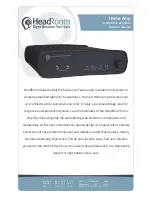 Preview for 1 page of HeadRoom Home Amp Owner'S Manual