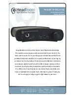 Preview for 1 page of HeadRoom Portable Desktop Amp Owner'S Manual