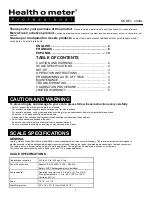 Preview for 2 page of Healt o meter 594kl Assembly & Operating Instructions