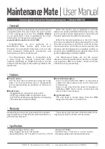 HealTech Electronics Maintenance Mate MM-T01 User Manual предпросмотр