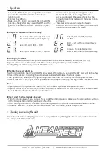 Preview for 2 page of HealTech Electronics Maintenance Mate User Manual