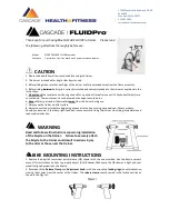 Health & Fitness 37300 CASCADE FLUIDPro trainer Instructions For Use preview