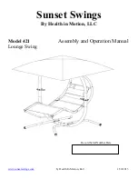 Preview for 1 page of Health in motion 421L Assembly And Operation Manual