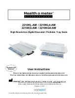 Preview for 1 page of Health O Meter 2210KG-AM User Instructions