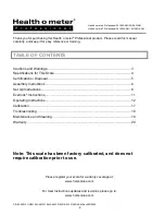 Preview for 2 page of Health O Meter 2210KG-AM User Instructions