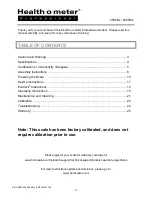 Preview for 2 page of Health O Meter 2500CKL User Instructions