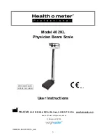 Preview for 1 page of Health O Meter 402KL User Instructions