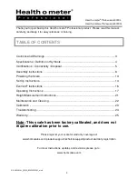 Preview for 2 page of Health O Meter 501KG User Instructions