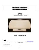 Health O Meter 550KL User Instructions preview