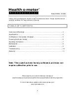 Preview for 2 page of Health O Meter 553KG Instructions For Use Manual