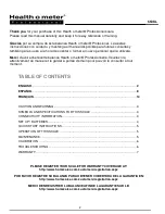 Preview for 2 page of Health O Meter 553KL User Instructions